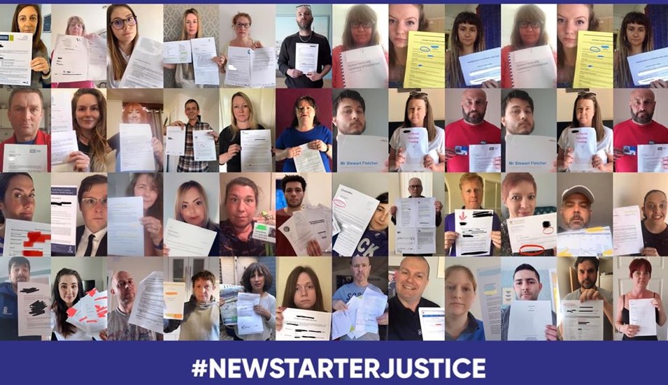 Real people, real jobs - newstarters presenting evidence of their new jobs.